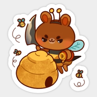 Honeybee Costume Murder Bear Sticker